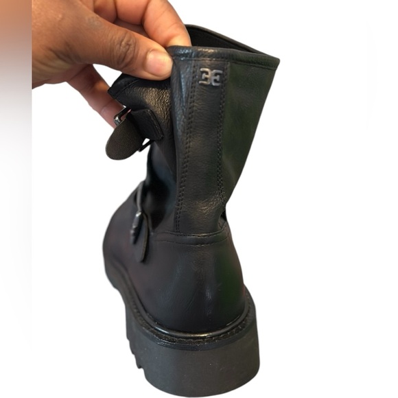 Sam Edelman Kinsley Biker  Black Leather Boots Women’s Size 8.5 - Picture 9 of 10